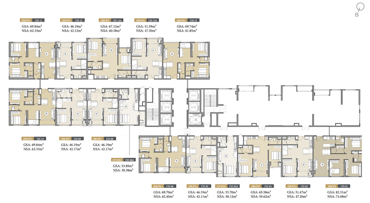 Layout tầng 20 tòa C