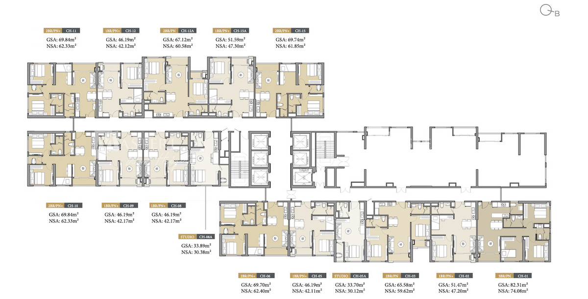 Layout tầng 20 tòa D