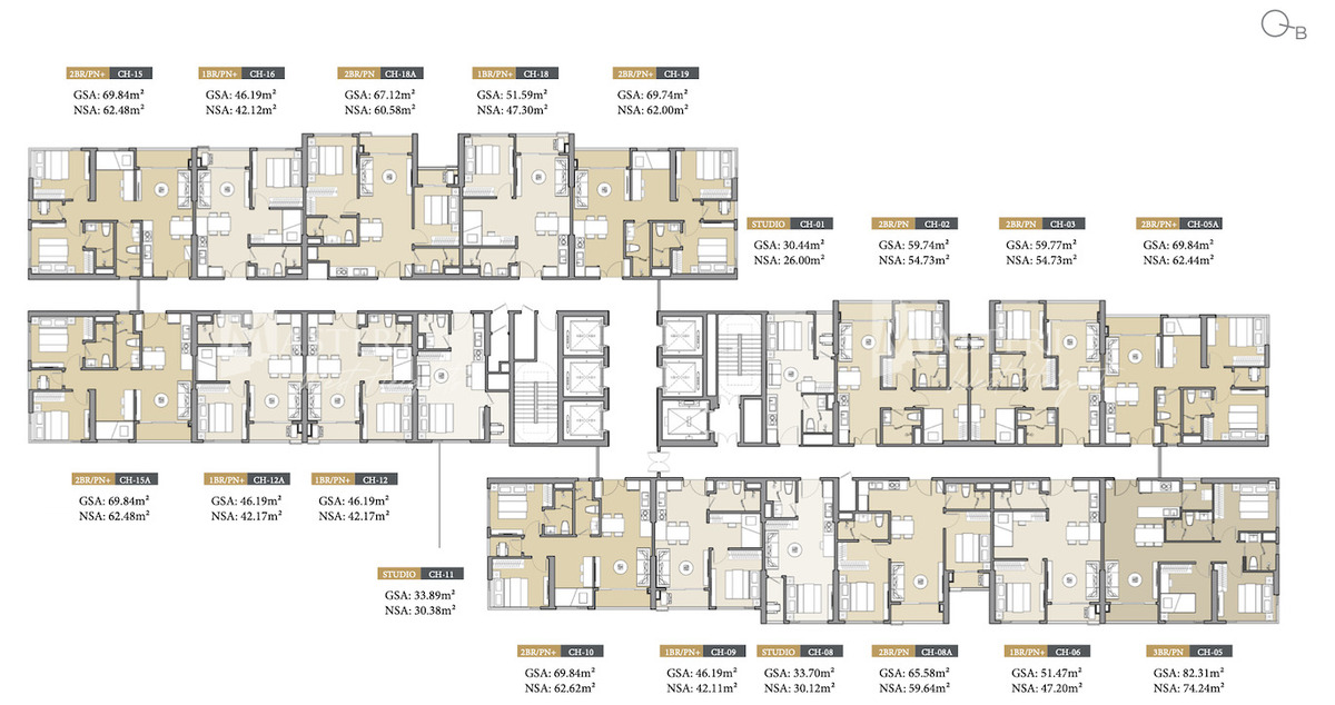 Layout tầng 35-36 tòa D