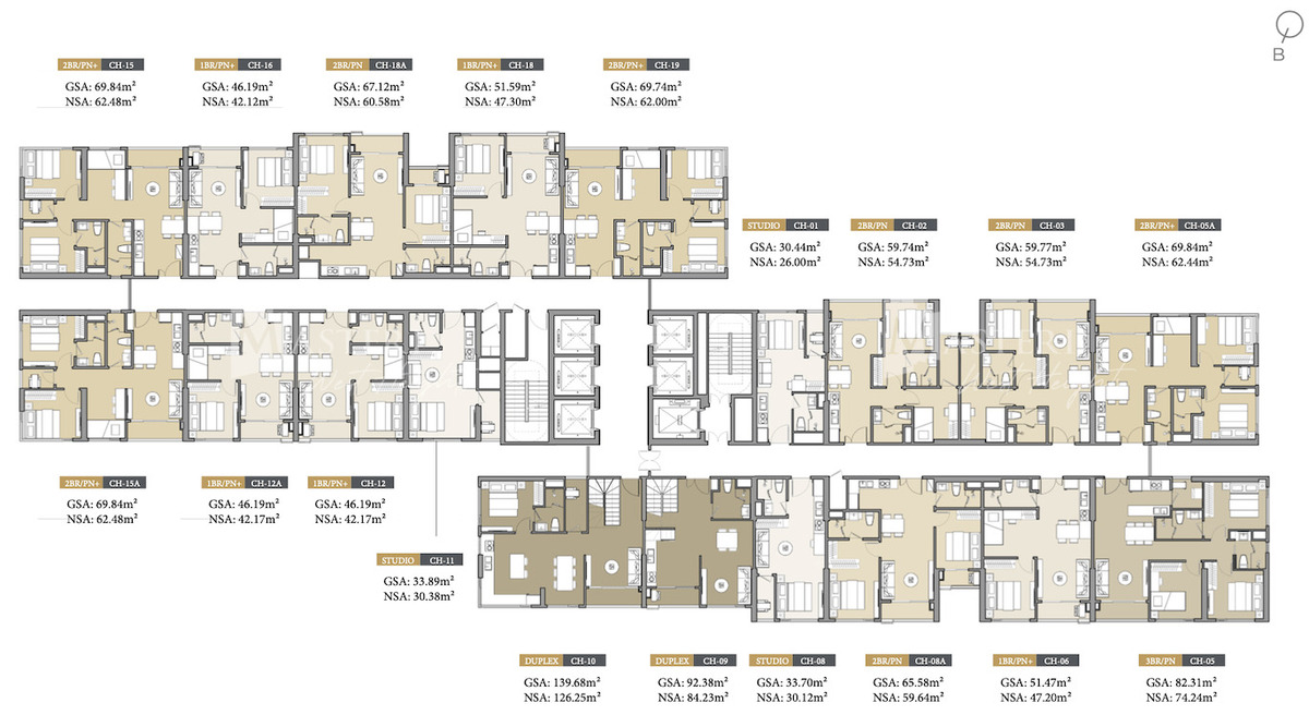 Layout tầng 37 tòa C