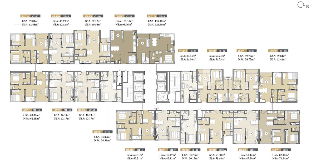 Layout tầng 37 tòa D